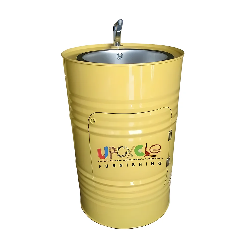 Repurposed Barrel Wash Basin with Stainless Steel - Construction & Building Materials by Upcycle Furnishing India