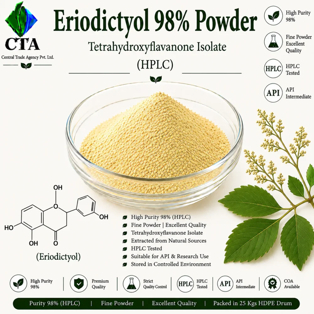 Eriodictyol 98% Tetrahydroxyflavanone Isolate Powder - Chemicals & Raw Materials by Central Trade Agency Pvt. Ltd.
