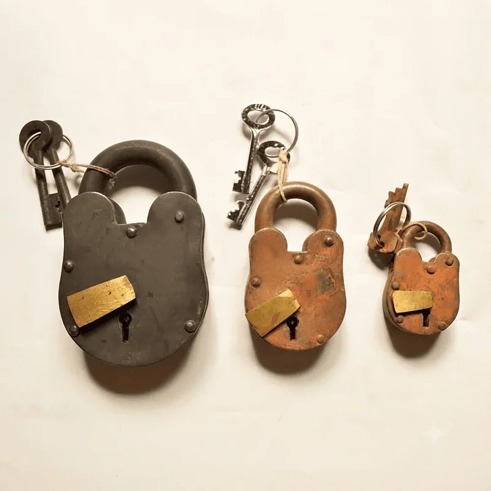 Cast Iron Brass Padlock - Handicrafts & Gifts by The Hardware Hut