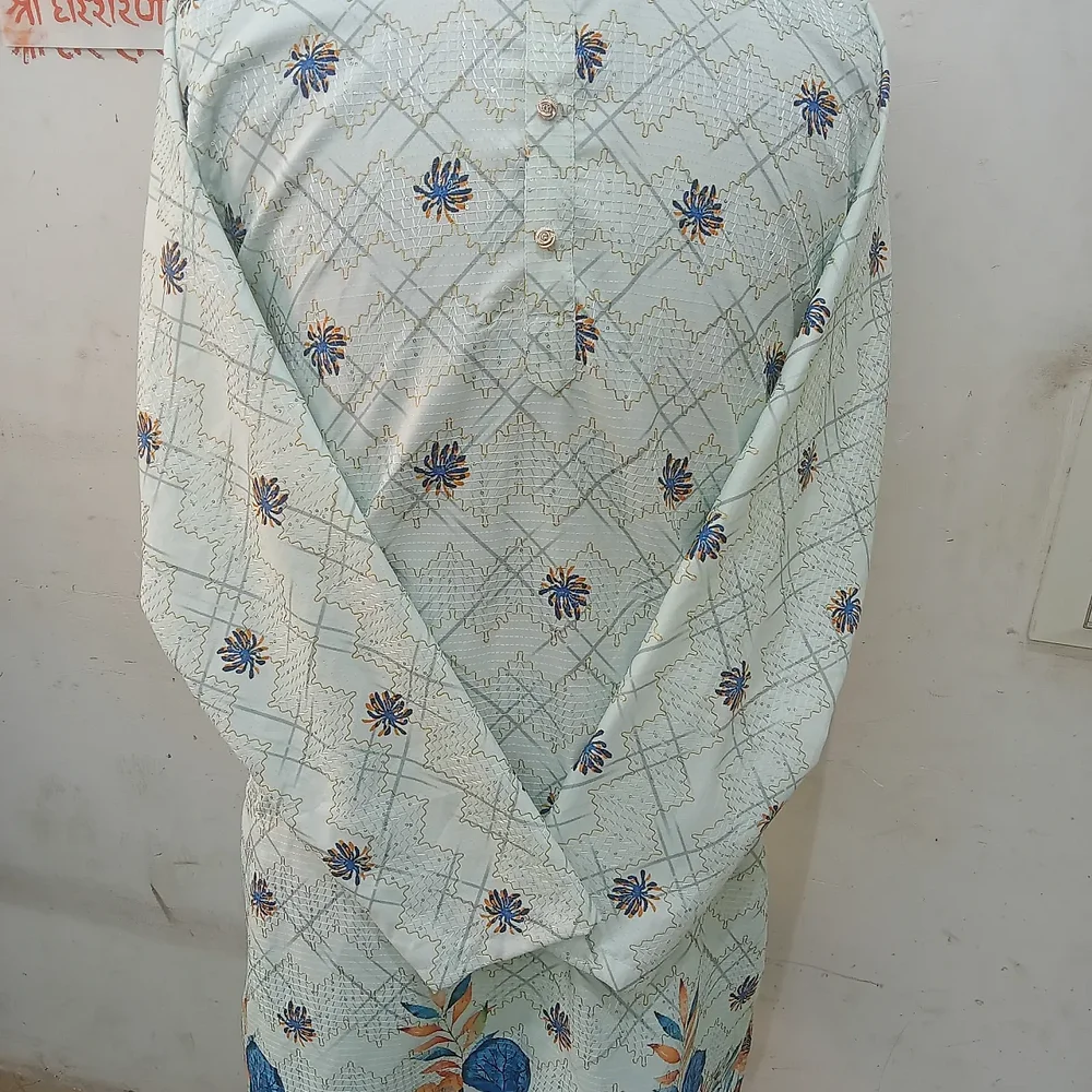 Printed Rayon Cotton Kurta Pajama - Textiles & Apparel by M/S. Radhay Radhay Collection