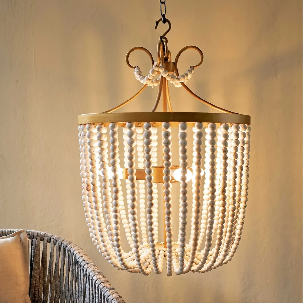 Delicate Beaded Chandelier - Furniture & Interiors by Wooden Owl Design Pvt. Ltd.