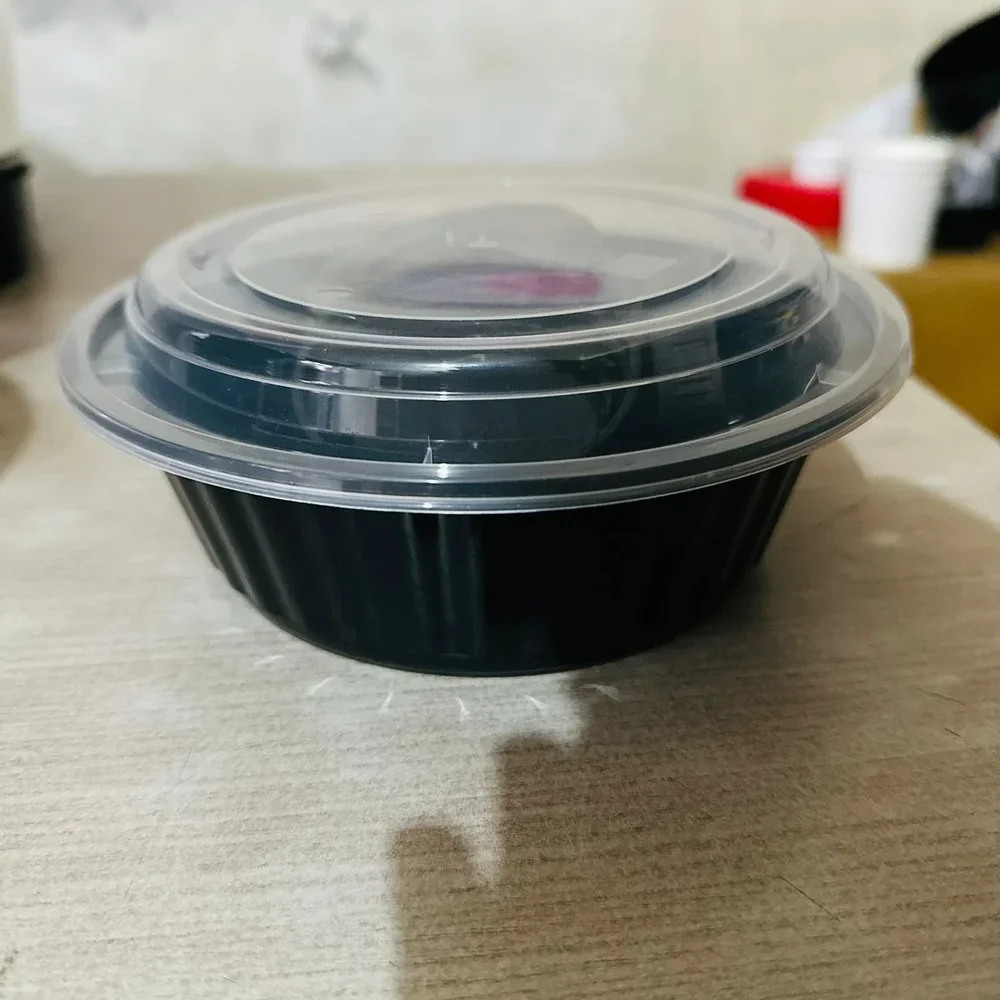 Round Plastic Food Container with Clear Dome Lid - Packaging & Printing by Zaika Plastopacks