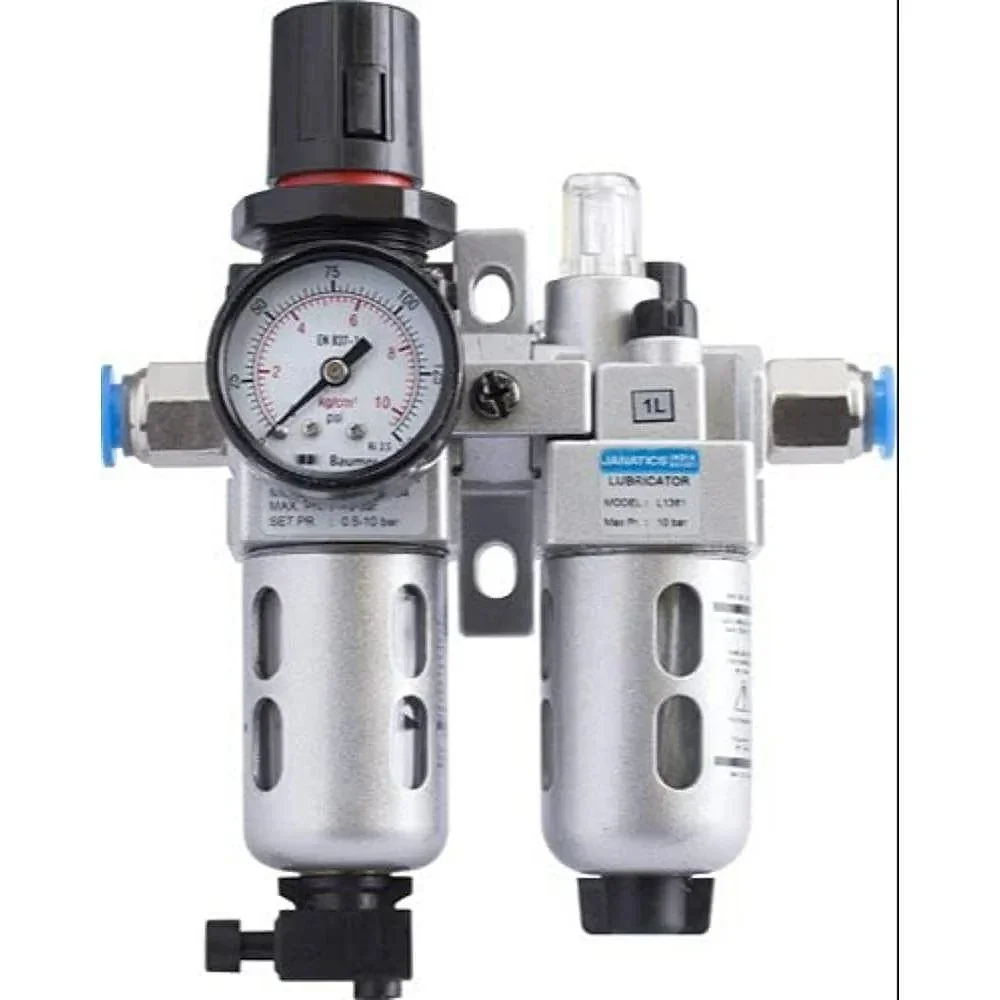 Janatics 1/4 Inch Pneumatic Filter Regulator Combination - Machinery & Equipment by Shravan Industrial Solutions