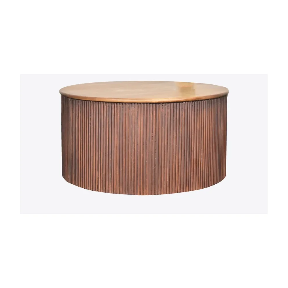 Solid Wood Fluted Table - Furniture & Interiors by Wooden Owl Design Pvt. Ltd.