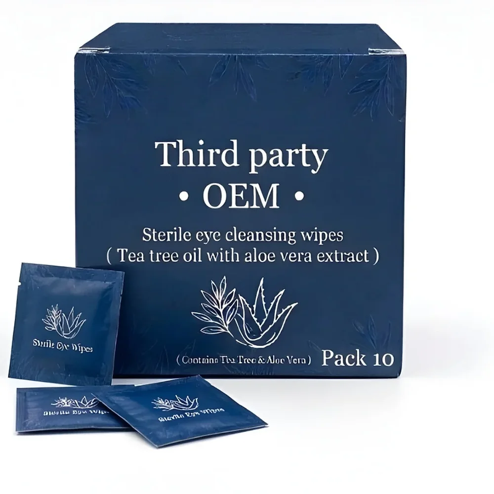 Sterile Eye Wipes with Tea Tree Oil and Aloe Vera (10 Pcs Pack) - Beauty & Personal Care by Wecare