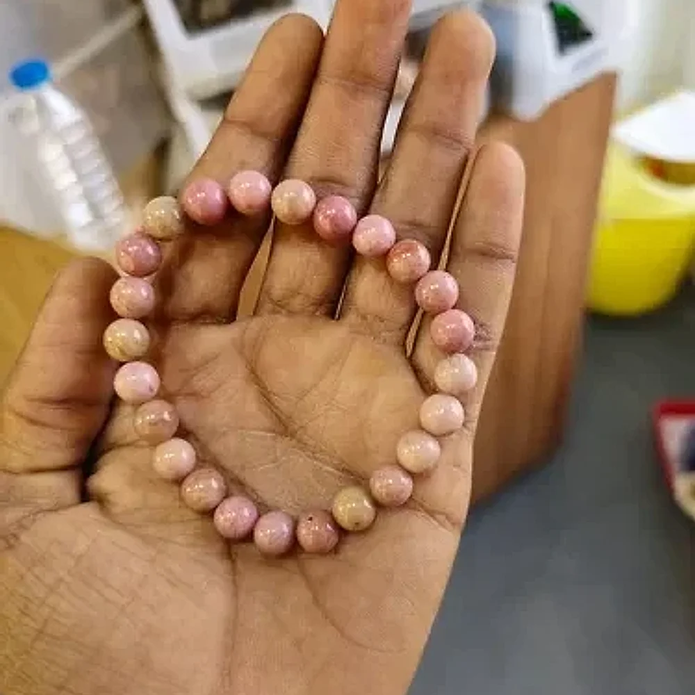 Pink Gemstone Round Bead Bracelet - Gems & Jewelry by Sarah Agate