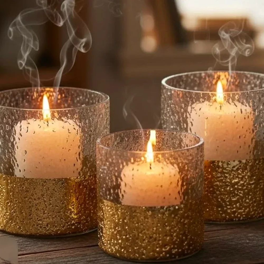 Glass Candle Jar - Home & Kitchen by Aesthetic Glass Decor