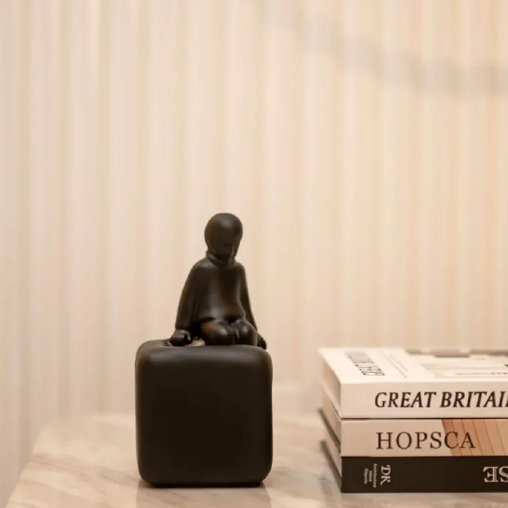 Black Copper Figurative Tabletop Curio - Home & Kitchen by Wooden Owl Design Pvt. Ltd.