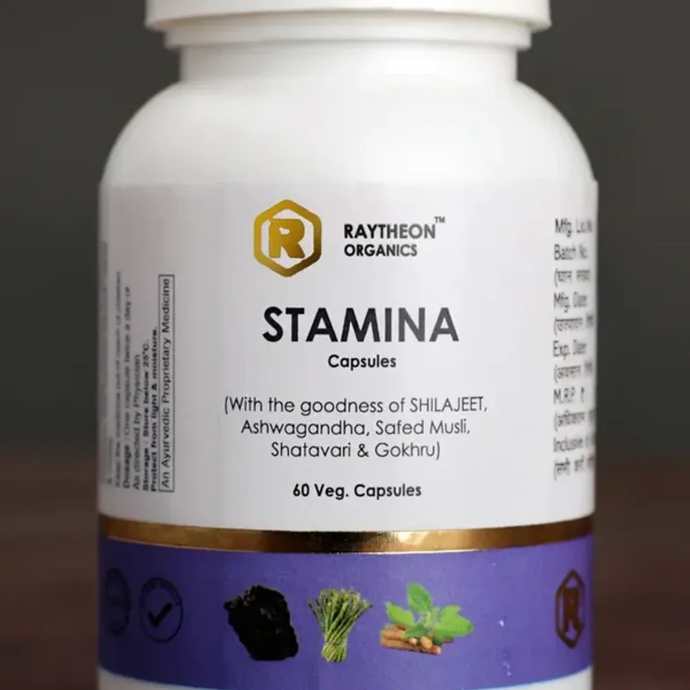 Raytheon Organics Ashwagandha Shilajeet Stamina Capsules 60 Count - Healthcare & Medical by Raytheon Organics
