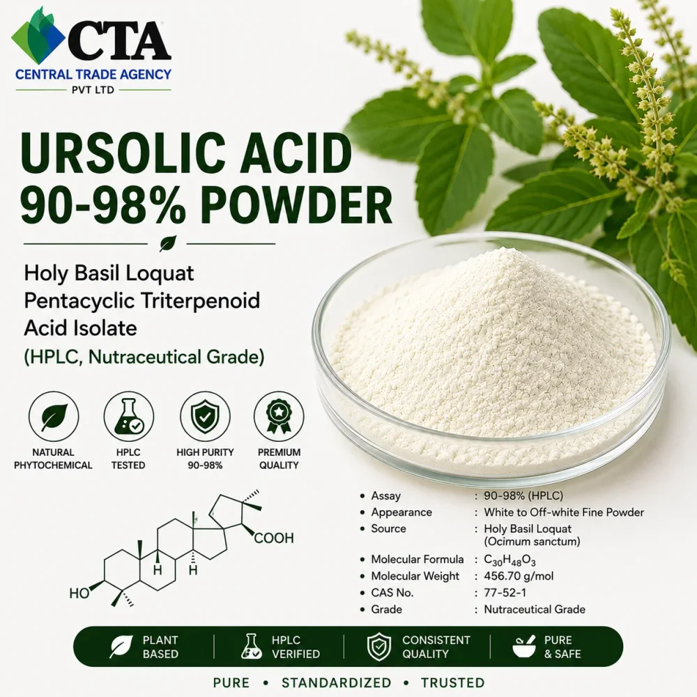 Ursolic Acid Powder 90-98% Purity - Chemicals & Raw Materials by Central Trade Agency Pvt. Ltd.