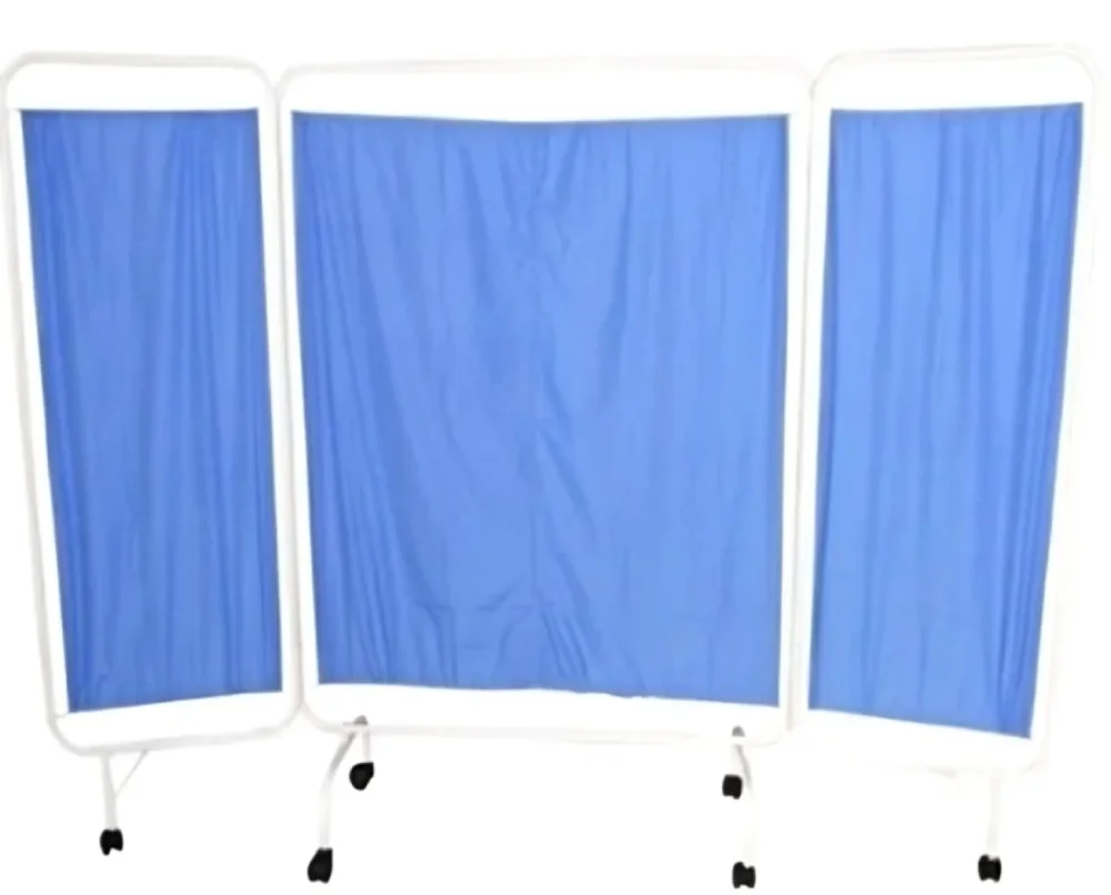 Mild Steel 3-Fold Hospital Privacy Screen - Healthcare & Medical by Medicom International