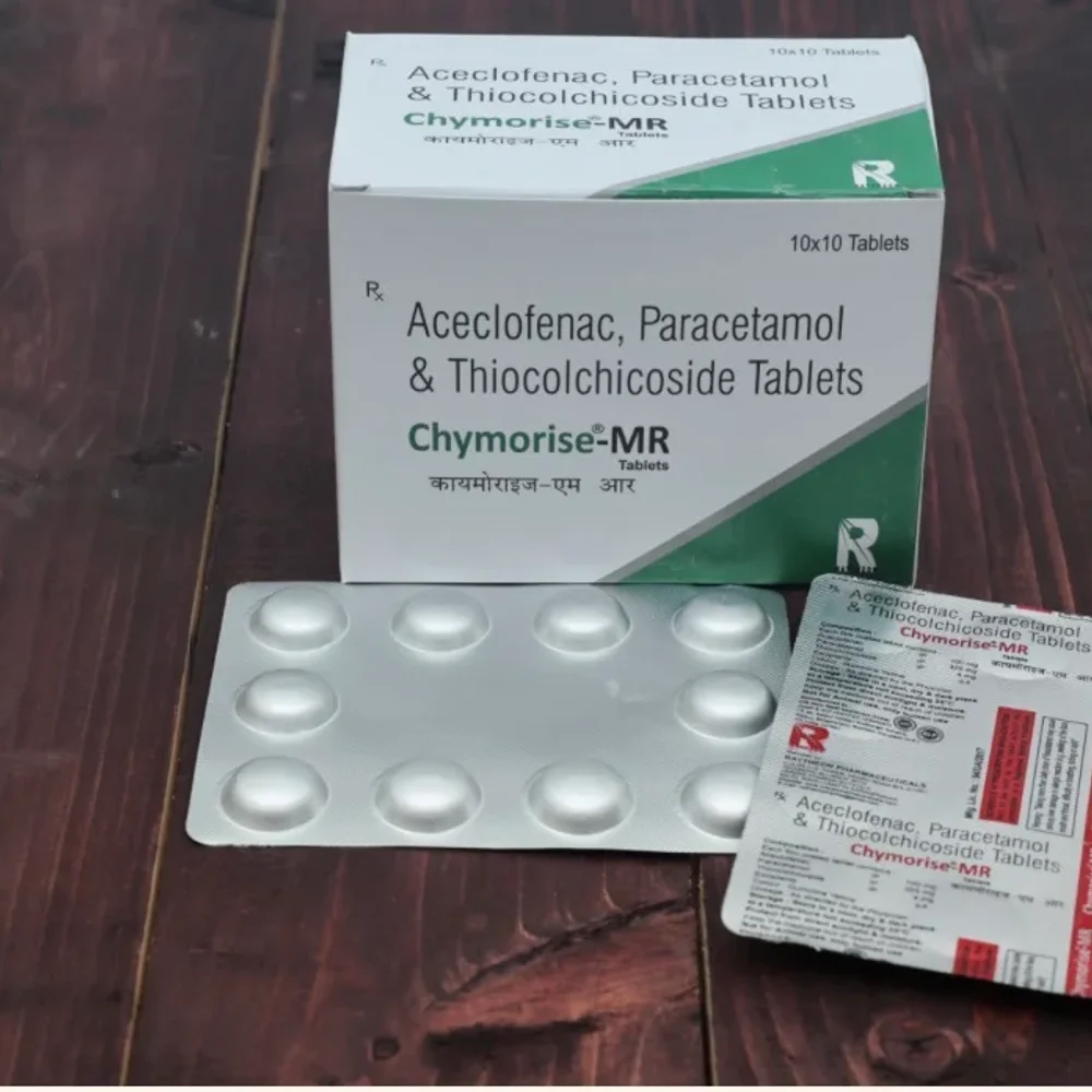 Aceclofenac 100mg Paracetamol 325mg Thiocolchicoside 4mg Tablets - Healthcare & Medical by Raytheon Pharmaceuticals