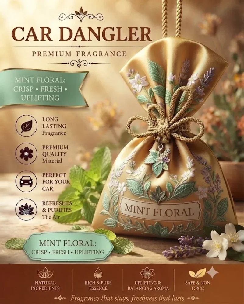 Floral Car Dangler - Home & Kitchen by Brigis Herbal Products