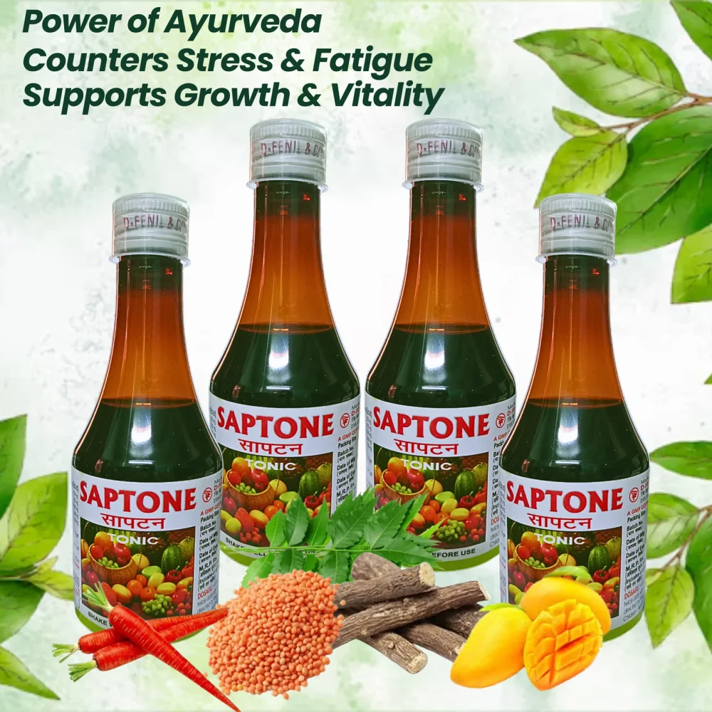 Saptone Ayurvedic Health Tonic for Men, Women & Children (200 ML) - Healthcare & Medical by M/S. D-Fenil & Co.