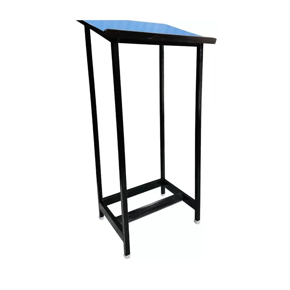 SCHOOL FURNITURE Podium L stand presentation black for auditoriums meetings college school Podium Table Frame (Furniture Accessories, Cast Iron) - Furniture & Interiors by Upcycle Furnishing India