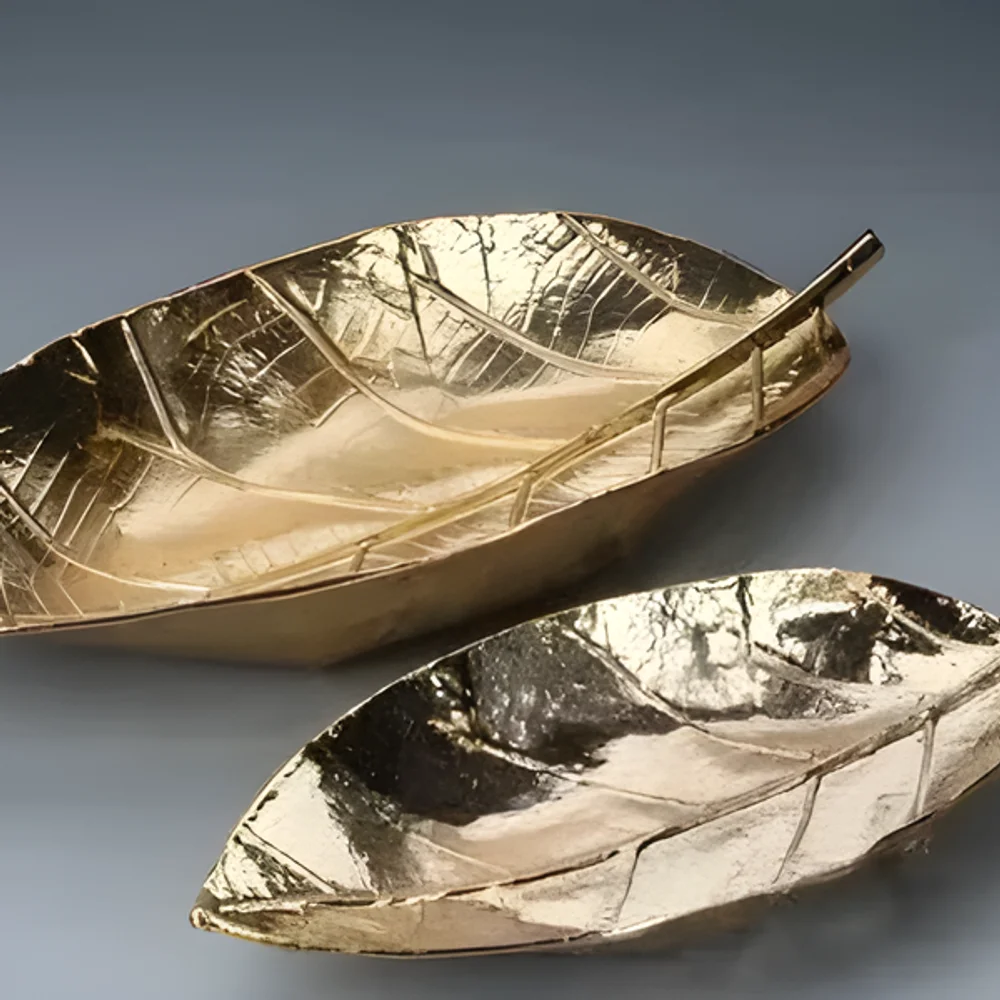 Gold Leaf Tray - Home & Kitchen by Nature Creation
