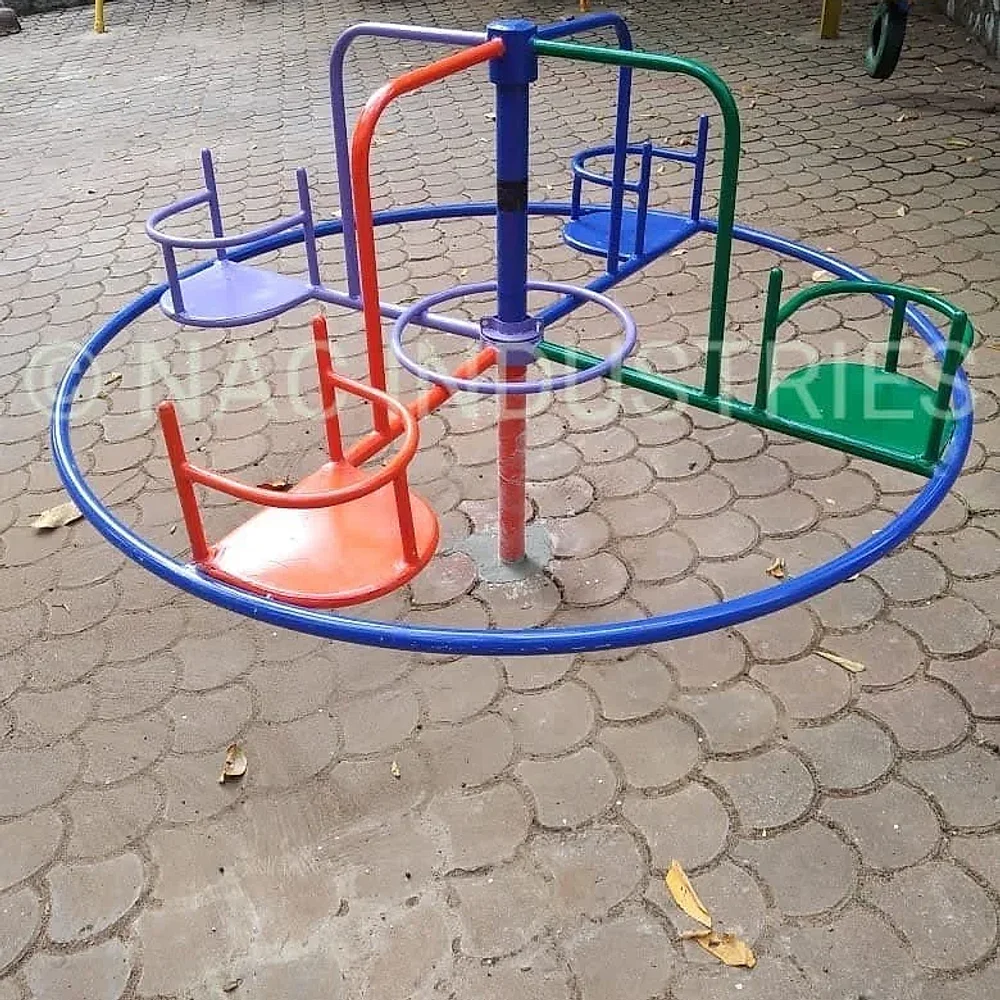 NAC Mild Steel 4 Seater Merry Go Round, 5 ft Diameter - Sports, Toys & Games by Nac Industries