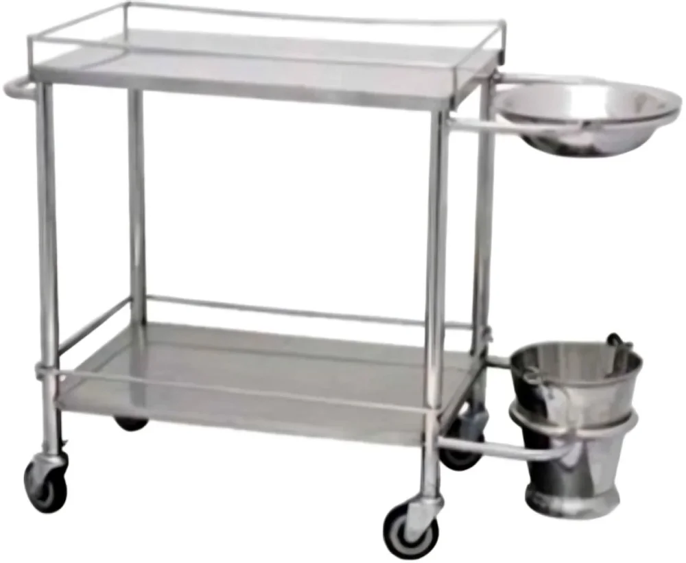 Sterile Stainless Steel Hospital Dressing Trolley - Healthcare & Medical by Medicom International