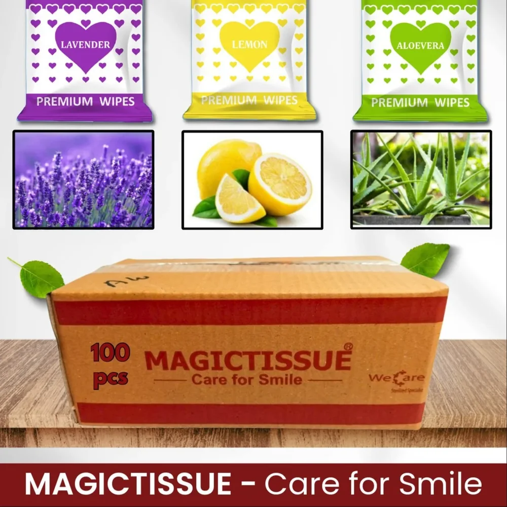 Unscented Disposable Non Woven Wet Wipes - Beauty & Personal Care by Wecare
