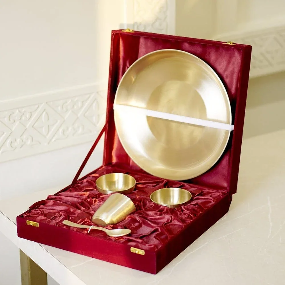 Brass Dinnerware Set - Home & Kitchen by Infinity Craft