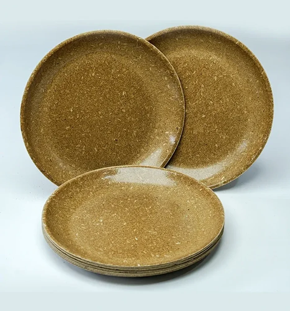 Biodegradable Rice Husk Plates for Bulk Supply - Home & Kitchen by Winmatech Solutions