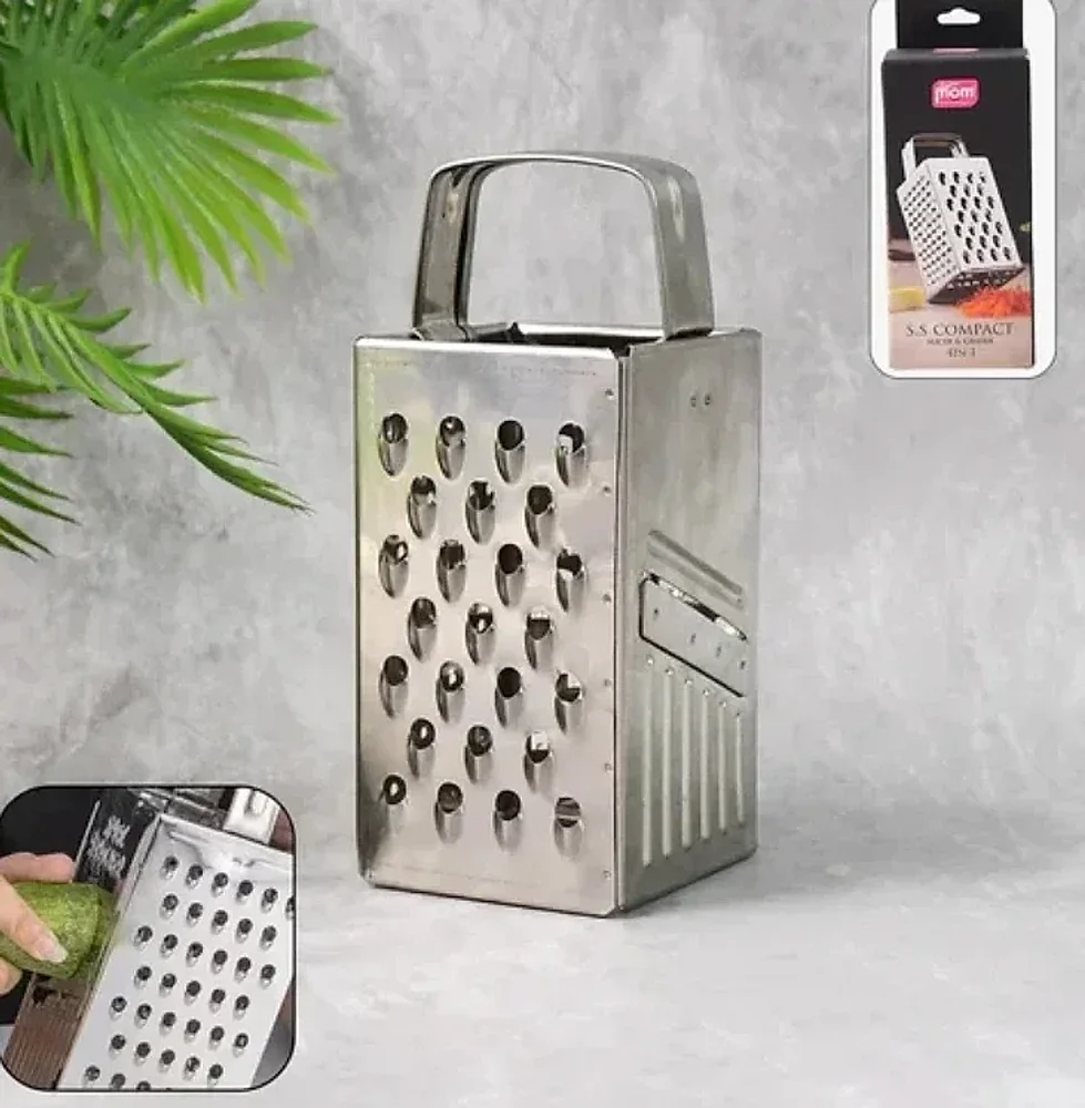 Stainless Steel Compact 4-in-1 Grater Slicer - Home & Kitchen by SK E-Commerce