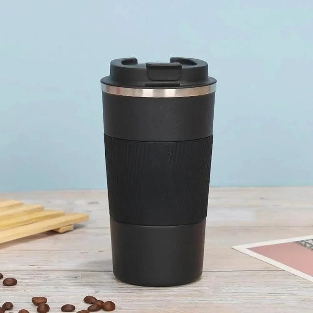 Stainless Steel Double Wall Vacuum Travel Mug - Home & Kitchen by Y K Trading