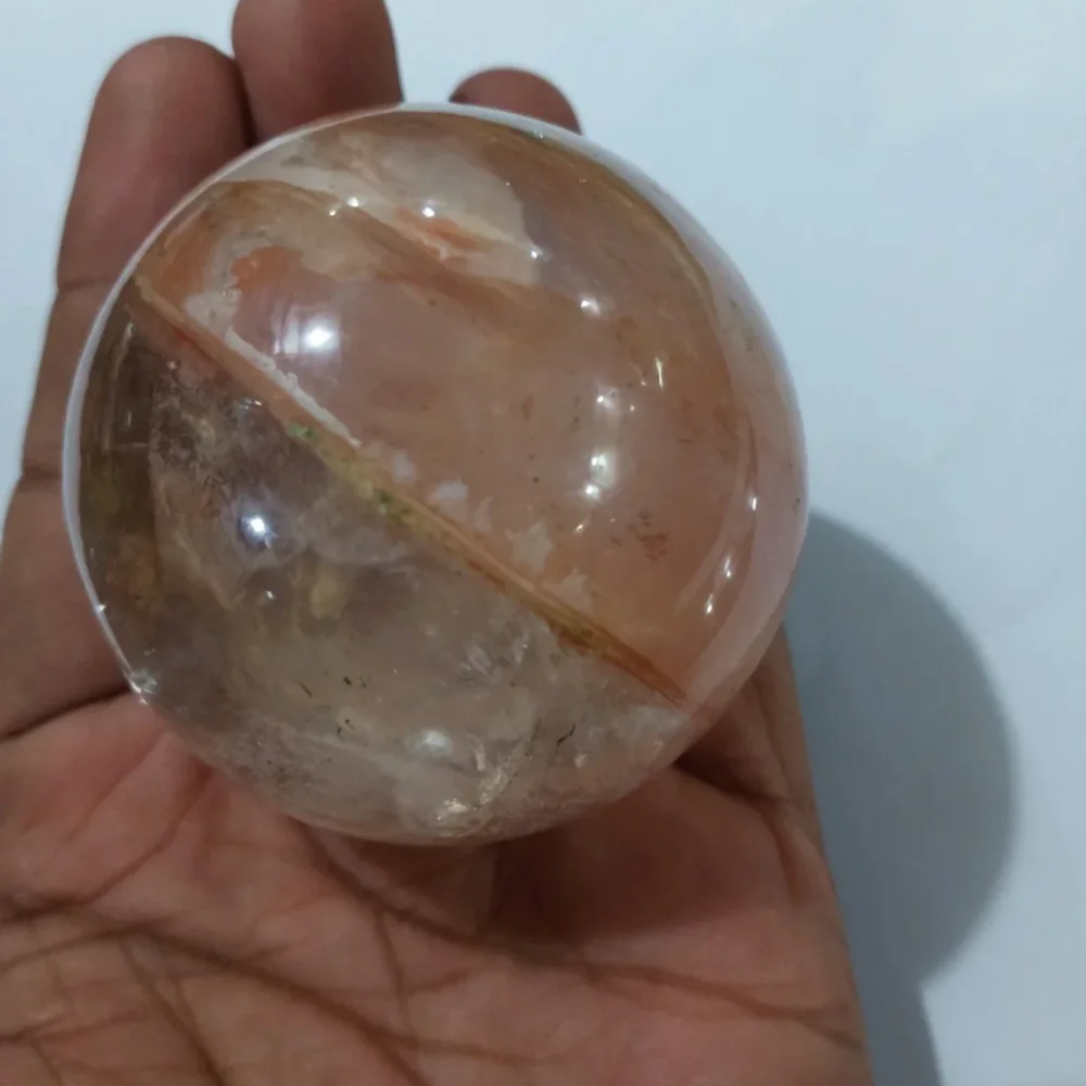 Fire Quartz Crystal Sphere - Home & Kitchen by Zairish Global