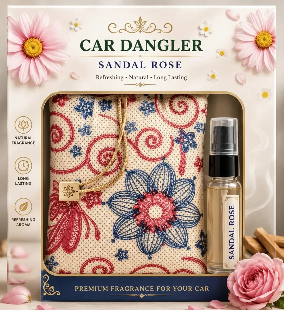 Car Air Freshener Dangler with Spray - Automotive & Transport by Brigis Herbal Products