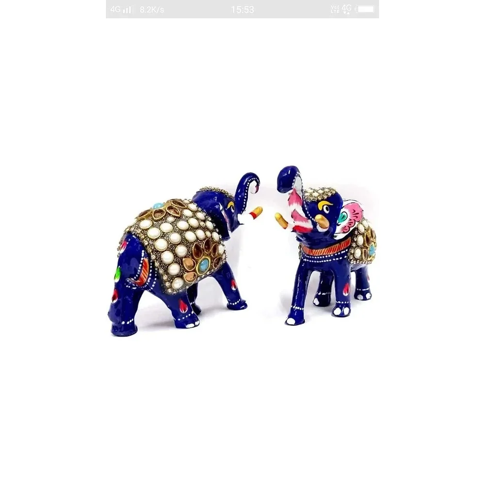 Handmade Blue Metal Animal Statue - Home & Kitchen by Lav Craft