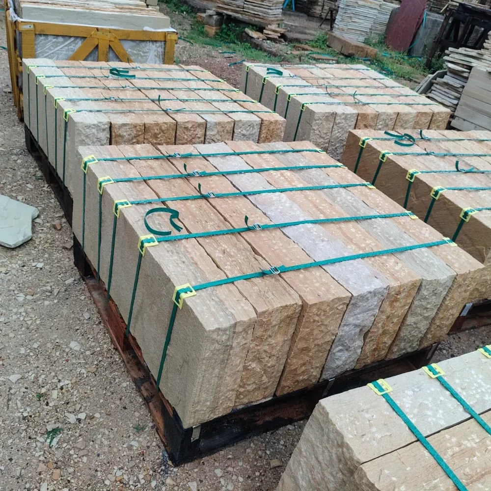 Creamish Yellow Sandstone Blocks - Construction & Building Materials by Excel Trade