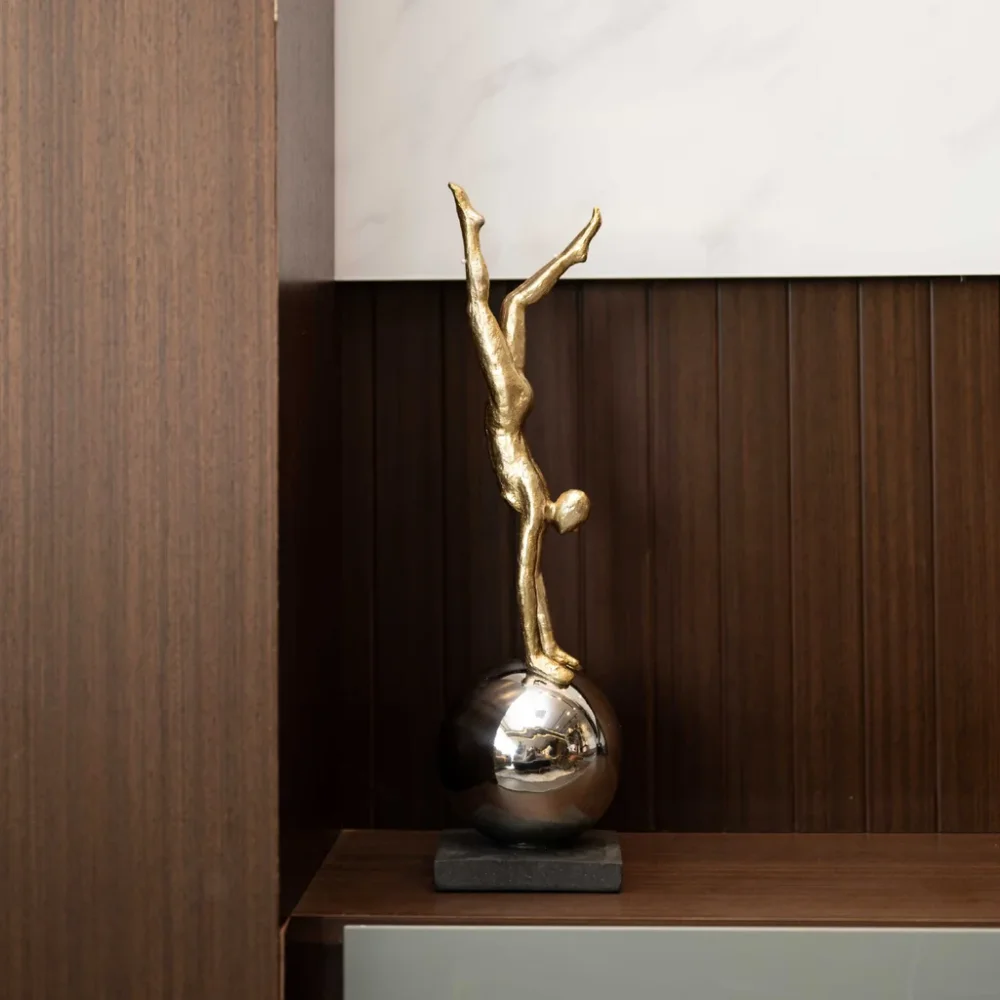 Metal Figurative Tabletop Sculpture - Home & Kitchen by Wooden Owl Design Pvt. Ltd.