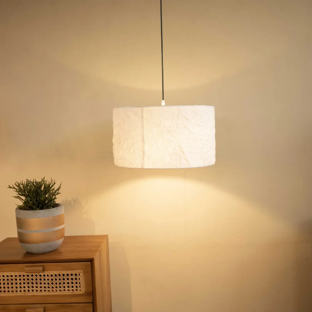 Fibre Pendant Lamp - Furniture & Interiors by Wooden Owl Design Pvt. Ltd.