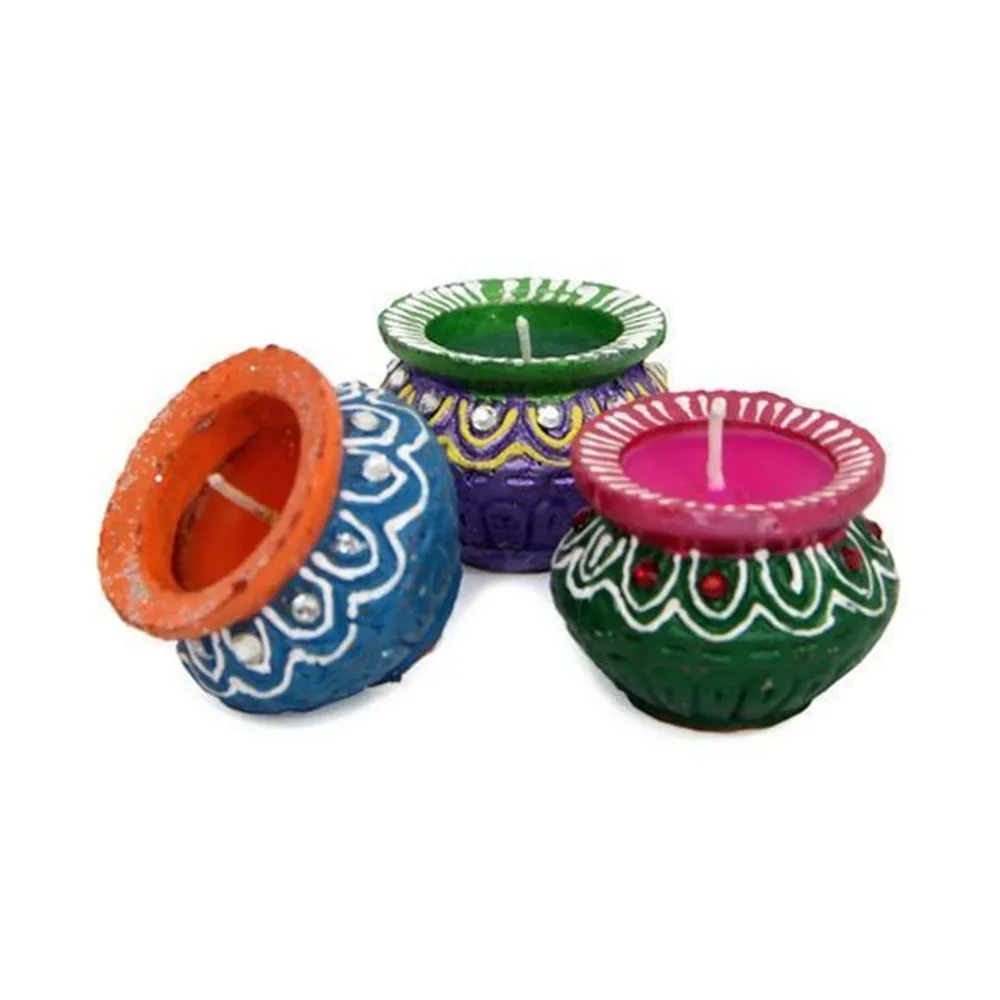 Multicolor Matki Diya - Home & Kitchen by Kapishreshth Traders