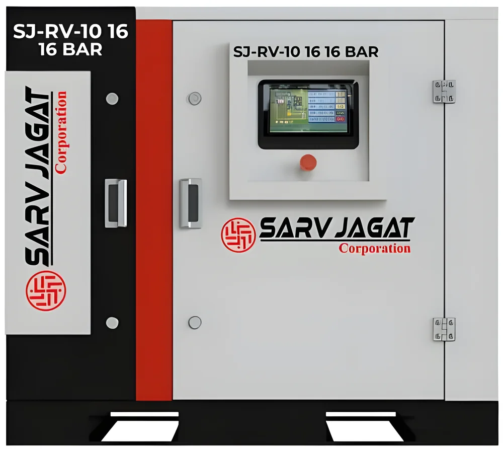 SJ 10 HP 16 Bar Variable Speed Screw Air Compressor - Machinery & Equipment by Sarv Jagat Corp.