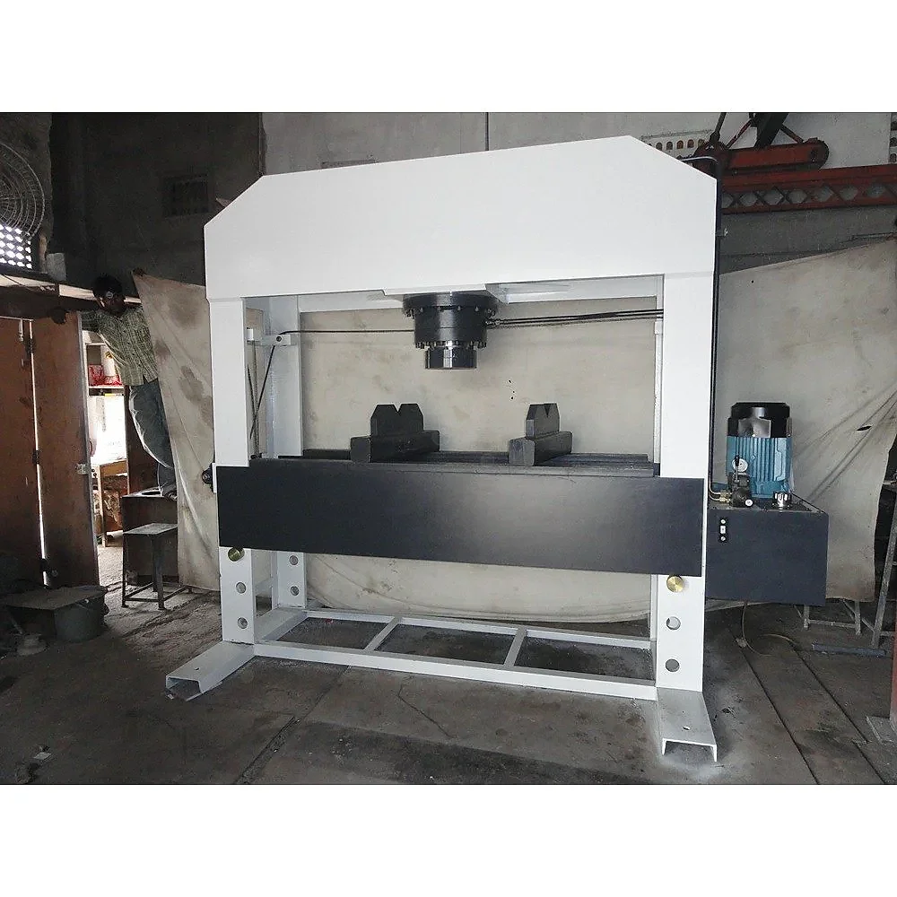 Semi-Automatic Mild Steel H Frame Hydraulic Press Machine - Machinery & Equipment by Hari Engineering Works