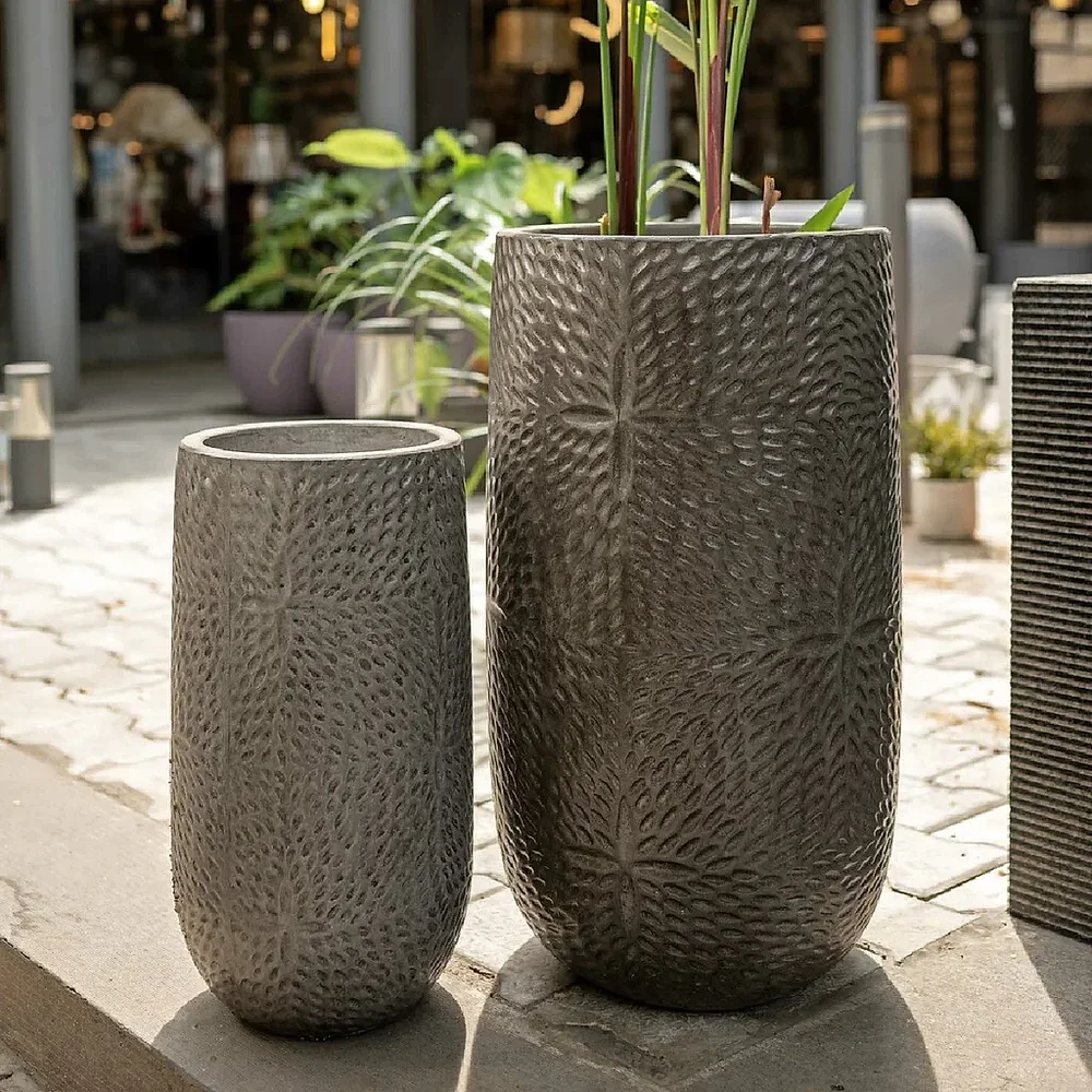 Fibre Cement Tall Planters - Construction & Building Materials by Wooden Owl Design Pvt. Ltd.