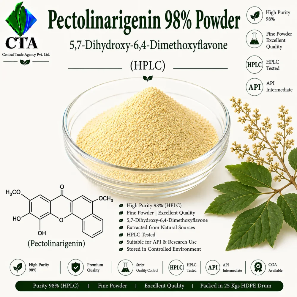 Pectolinarigenin 98% Powder API Intermediate - Chemicals & Raw Materials by Central Trade Agency Pvt. Ltd.