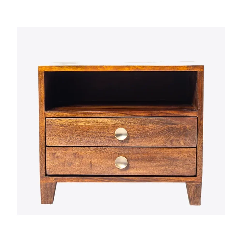 Solid Wood Bedside Table - Furniture & Interiors by Wooden Owl Design Pvt. Ltd.