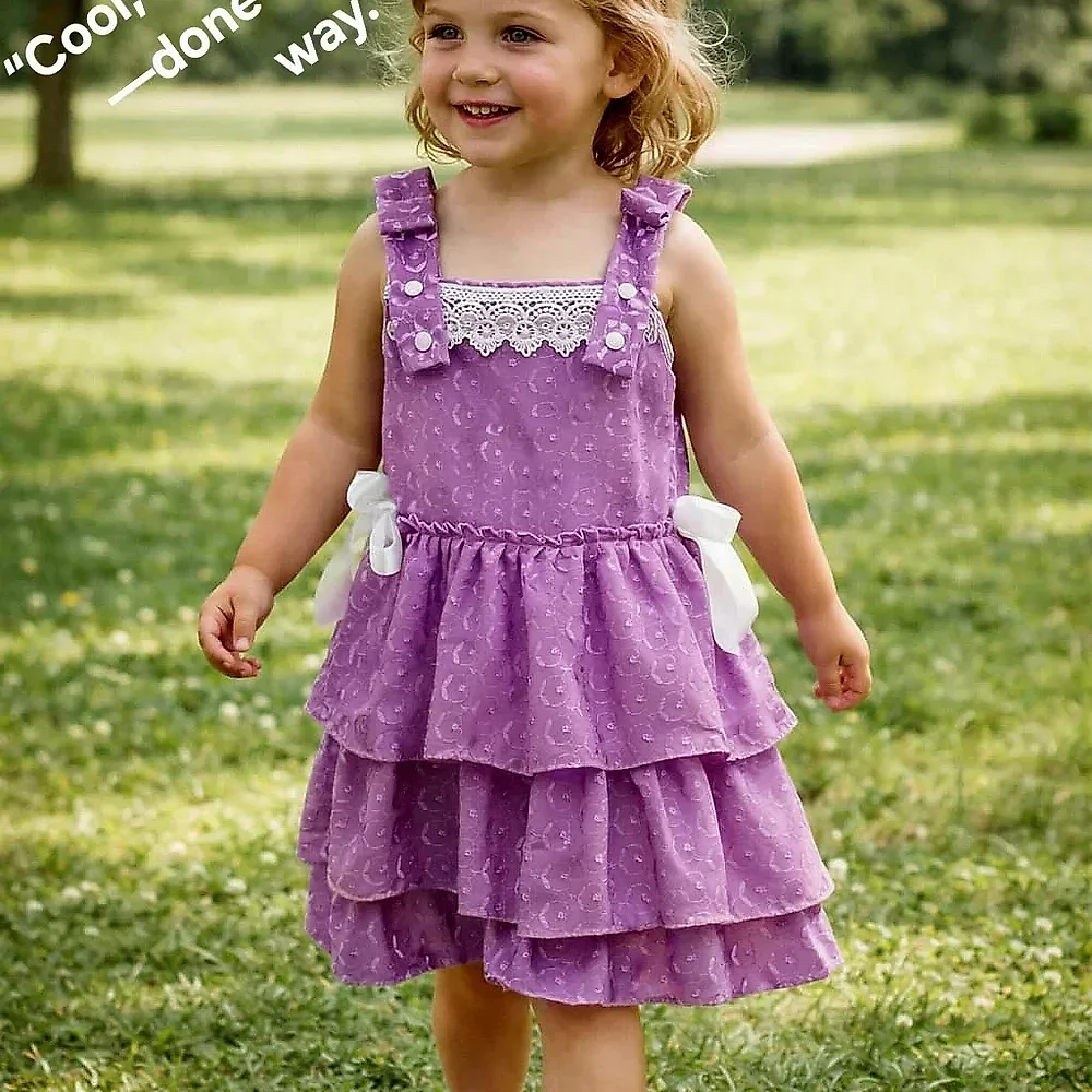 Cotton A-Line Kids Dress - Textiles & Apparel by 3Tots