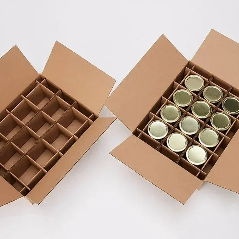 Corrugated Cardboard Packaging Box with Dividers - Packaging & Printing by Devx Enterprises