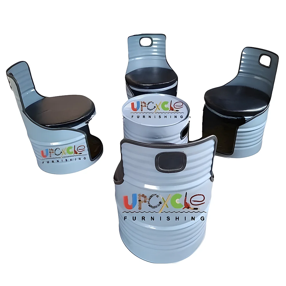 Barrel Furniture Set with Table, 4 Seater - Furniture & Interiors by Upcycle Furnishing India
