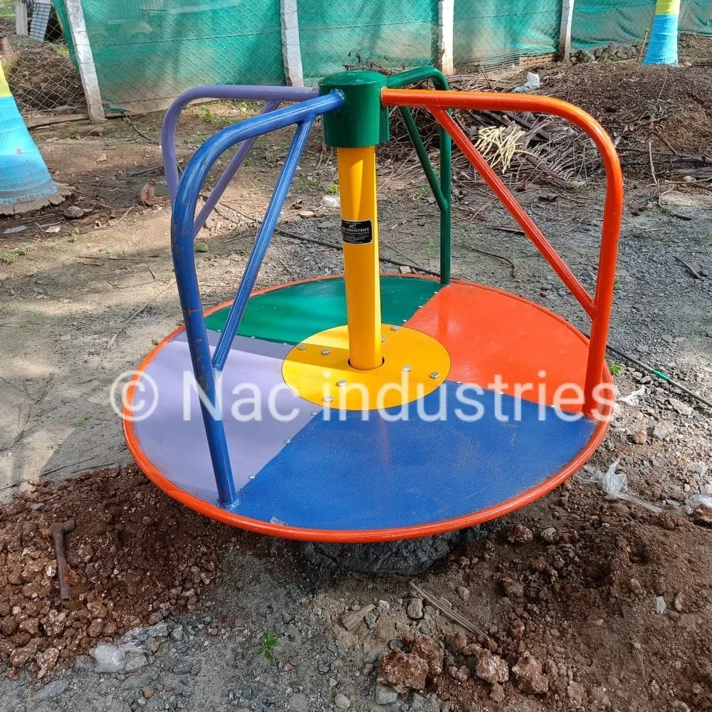 NAC Mild Steel Revolving Playground Merry Go Round - Sports, Toys & Games by Nac Industries