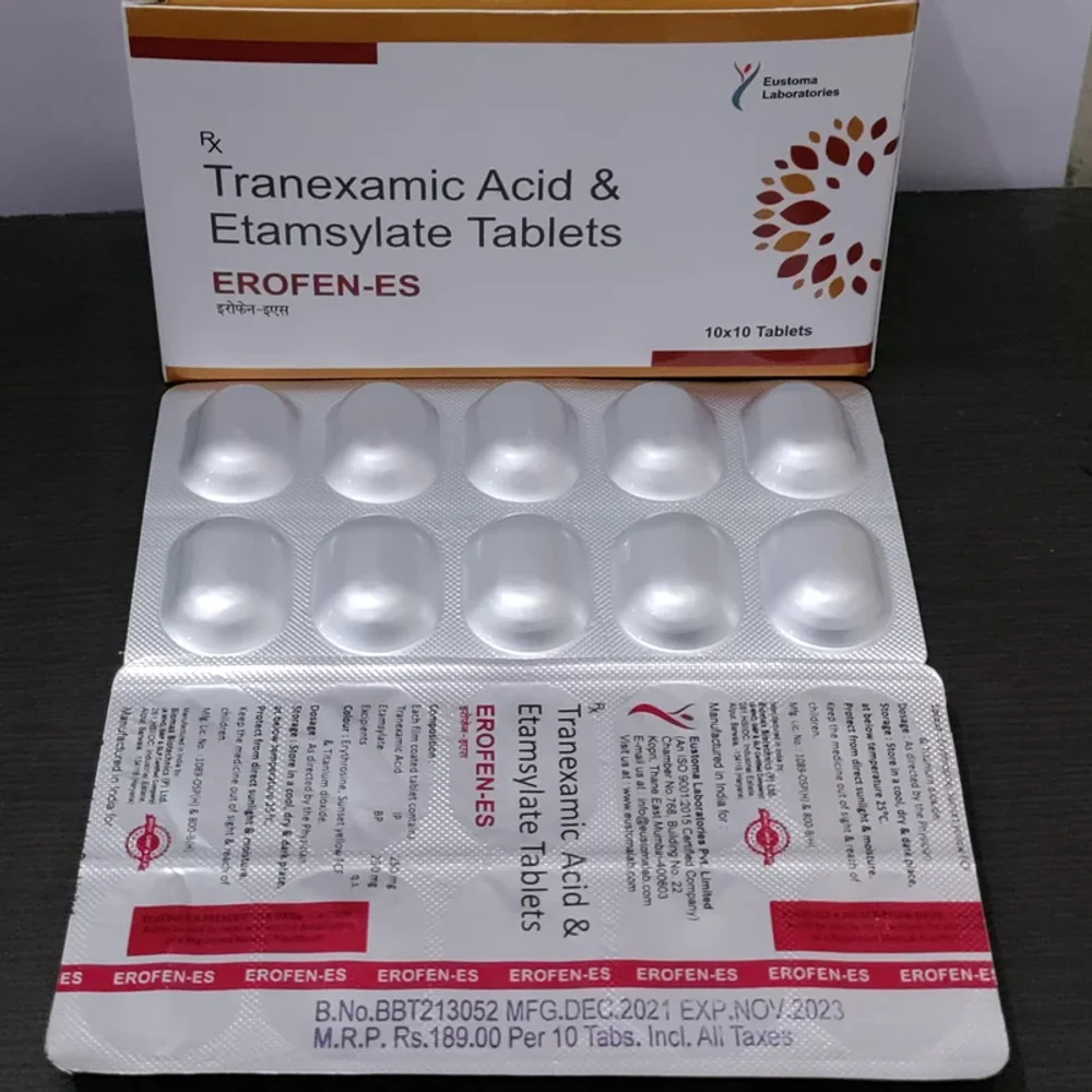 Erofem-es Tablet (tranexamic Acid+ethamsylate) - Healthcare & Medical by Eustoma Laboratories Pvt. Ltd.
