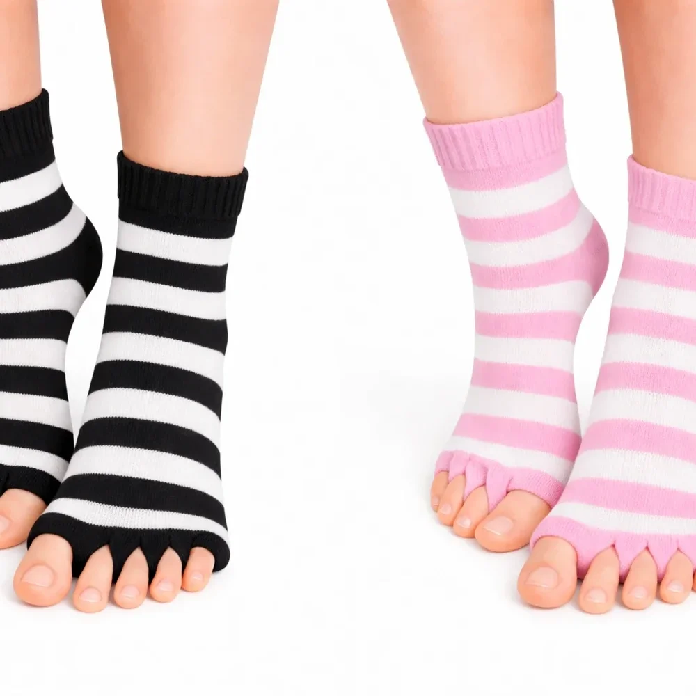 Cotton Blend Arch Support Toe Socks - Textiles & Apparel by Mahadevkrupa Texknit LLP