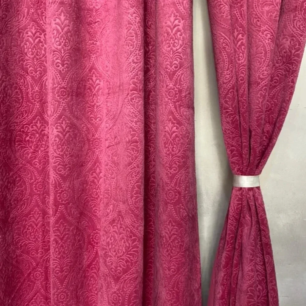 Deep Pink Home Curtain Fabric - Textiles & Apparel by M/S. Shrivastava Furnishing House