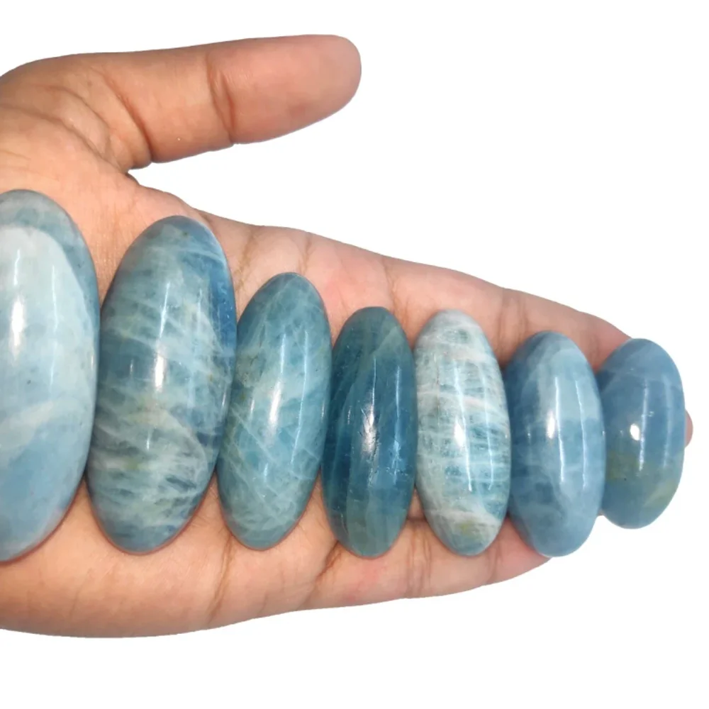 Aquamarine Gemstone Lingam - Handicrafts & Gifts by Zairish Global