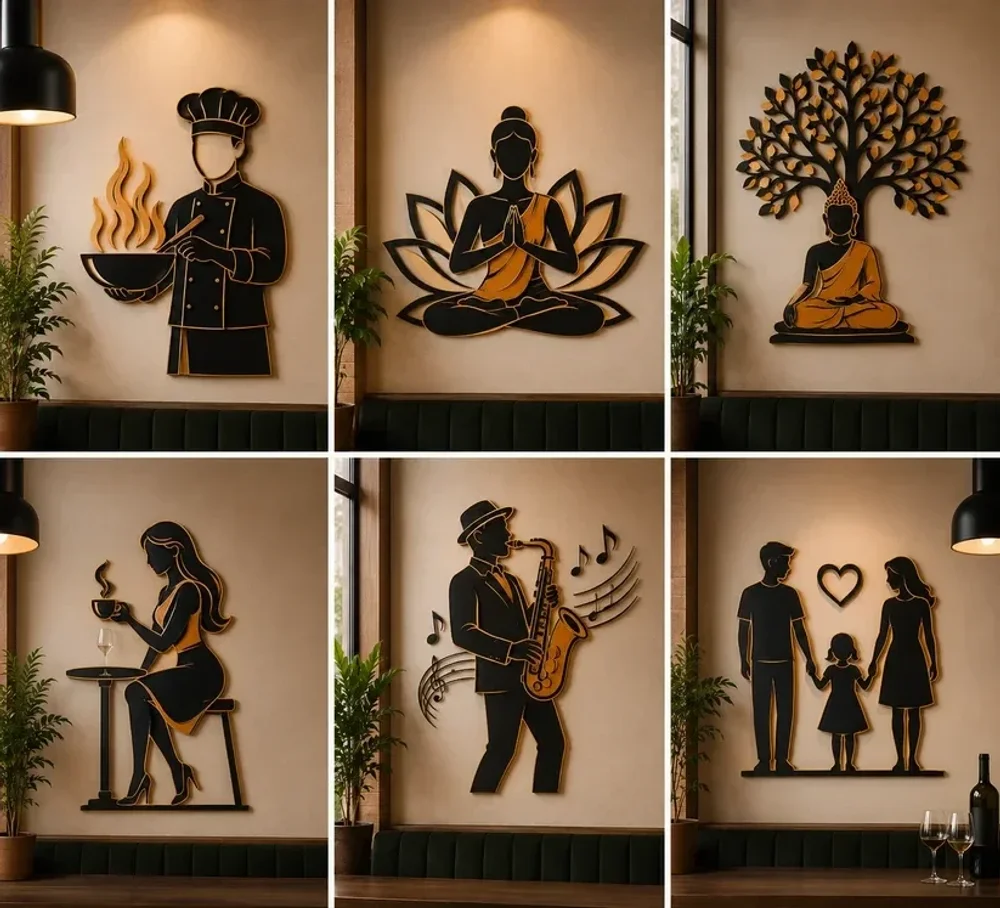 Mild Steel CNC Laser Cut Wall Decor - Home & Kitchen by Golden Engg Works