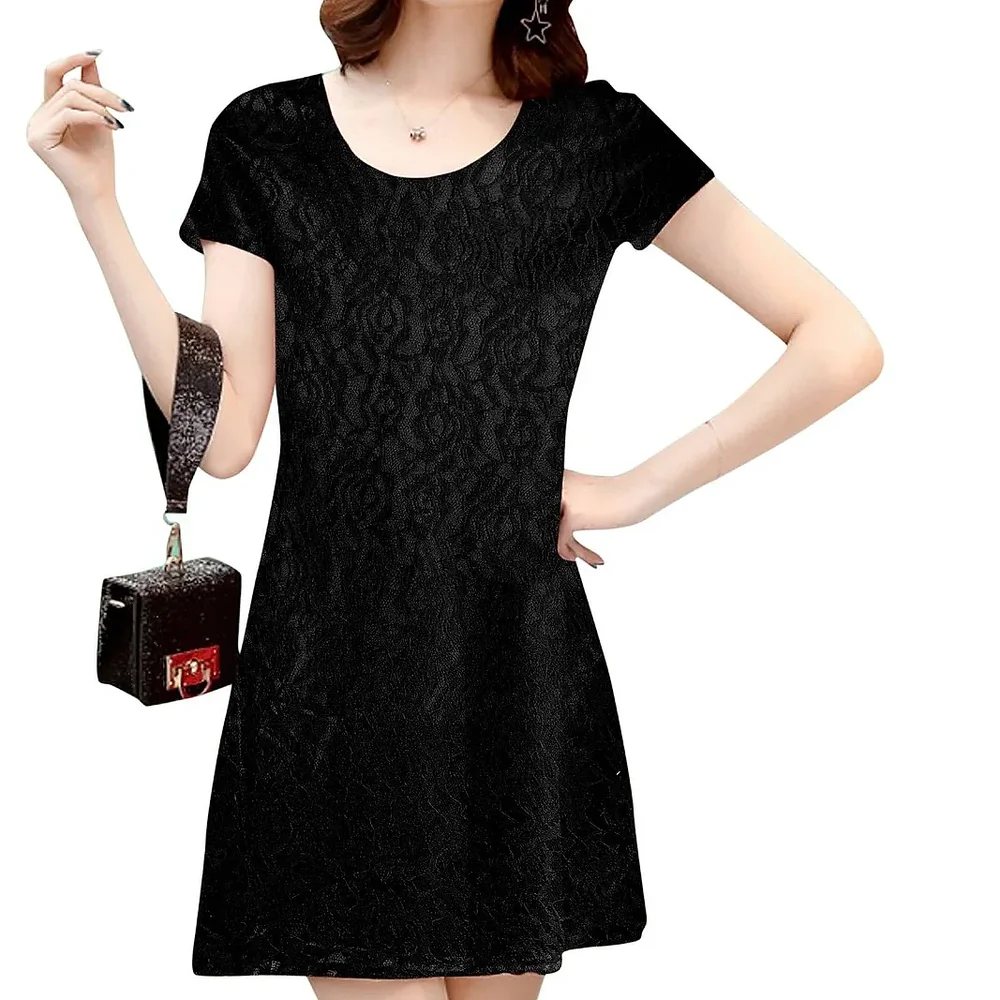 Black Bodycon Knee-Length Dress - Textiles & Apparel by Cara Exim