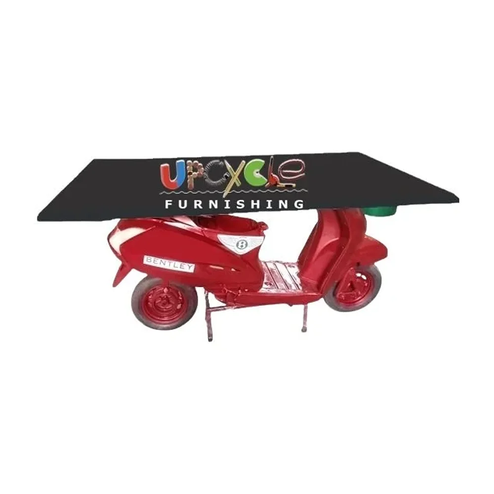Retro Scooty Design Table 6x3 Feet - Furniture & Interiors by Upcycle Furnishing India